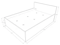 200x140. - Ágykeret BL betéttel lábvég nélkül méretrajz